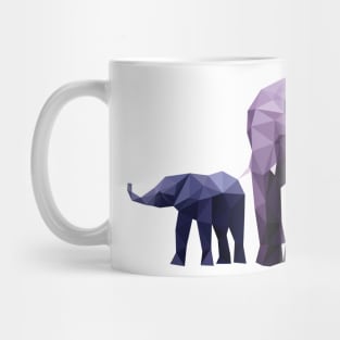 Low Poly Elephants Mug